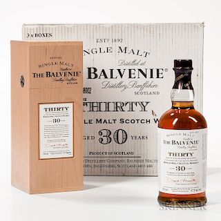 Balvenie Thirty 30 Years Old, 3 750ml bottles (owc)
