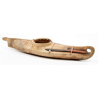 Inuit Hide Model Kayak with Accessories