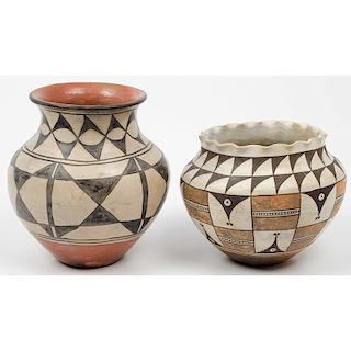 Acoma and Kewa Pottery Jars, From the Collection of Ronald Bainbridge, Michigan
