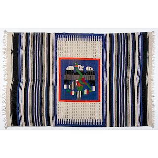 Mexican Pictorial Blanket / Rug