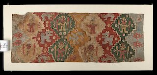 Large Chancay Painted Textile - A Masterpiece!
