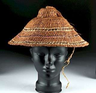 Early 20th C. Makah / Nootka Woven Hat, ex-Bonhams