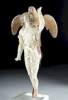 Greek Pottery Statue of Ganymede and Zeus/ Eagle