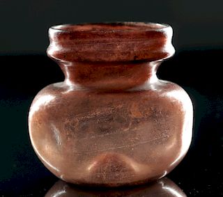 Roman Glass Jar - Gorgeous Aubergine Color