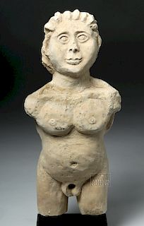 Large Palmyran Limestone Standing Nude Hermaphrodite