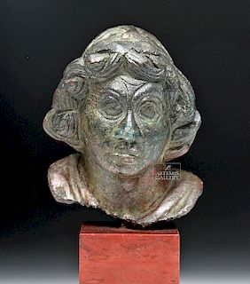 Gallo Roman Bronze Head of Ares - Ex Sotheby's