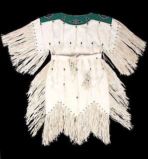 Blackfoot Indian Buckskin Hide Beaded Dress