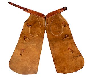 H.H. Heiser Suede Leather Batwing Chaps