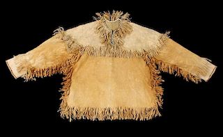 Sioux Indian Beaded Tanned Hide Scout Shirt