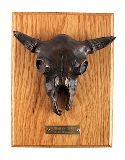 G.C. Wentworth Buffalo Skull Bronze Sculpture