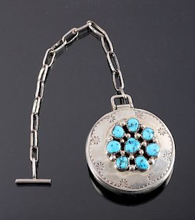 Tommy Moore Navajo Sterling Pocket Watch Case