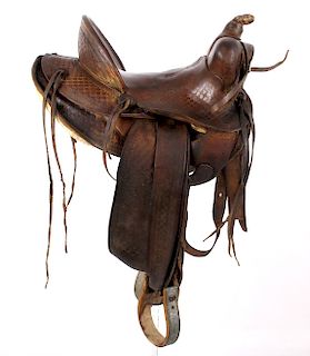 James T. Irick Custom Saddle - Casper, Wyo c.1930