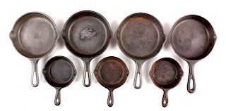 Collection of Griswold & Other Cast Iron Toy Pans