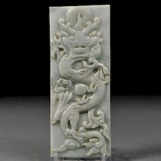 Jadeite Plaque with Dragon