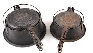 Griswold No 9. & No 7. Waffle Makers with Bases