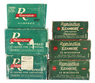 Antique Remington Ammo Boxes in Various Caliber's