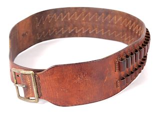 Antique George Lawrence Leather Ammo Belt