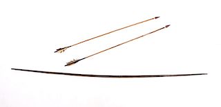 Native American Long Bow & Arrows