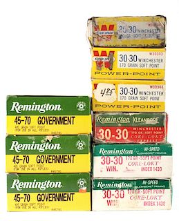 Collection of Antique Repeating Rifle Ammunition