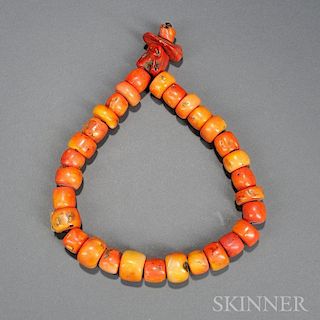 Carved Coral Prayer Beads