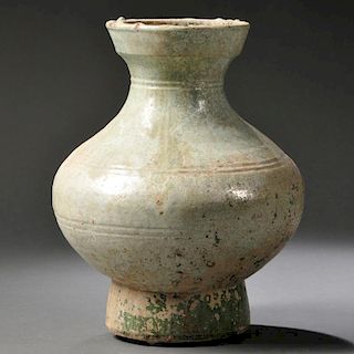 Lead Green-glazed Earthenware Vase