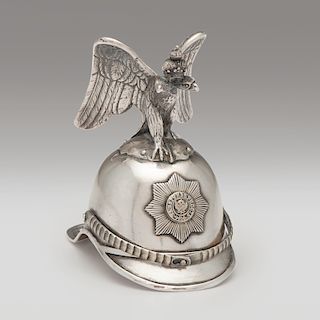 Fabergé-style Miniature Silver Helmet