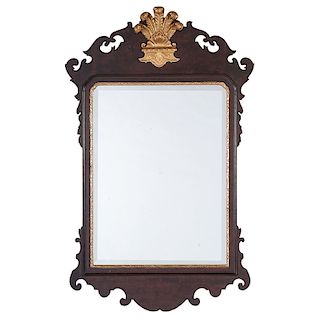 Chippendale Mirror with Gilt Crest