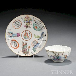 Two Enameled Porcelain Items
