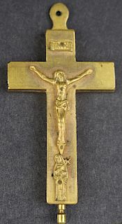 Reliquary Devotional Bronze Crucifix