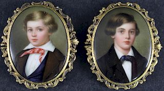 Two Miniature Portraits by Henry Bucker