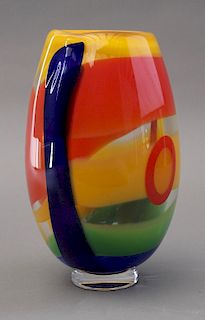 Berit Johansson, Swedish Modern Art Glass Vase
