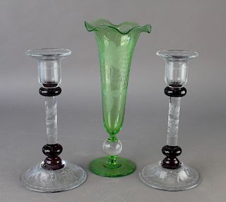Pairpoint Glass Group, 3 Pieces
