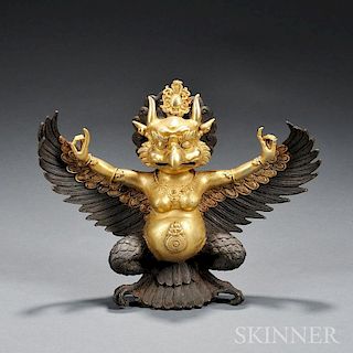 Parcel-gilt Bronze Garuda