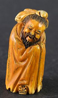 Carved Figure of Chinese Master