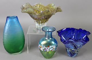 Four Pieces Studio Art Glass