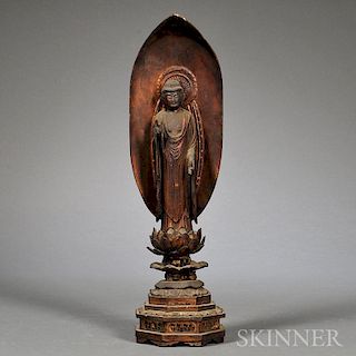 Lacquered Wood Figure of Buddha