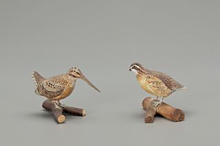 Miniature Woodcock and Quail, James Joseph Ahearn (1904-1963)