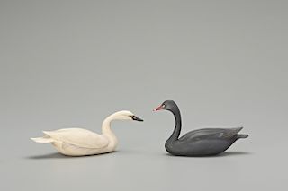 Two Miniature Swans, Robert "Bob" White (b. 1939)