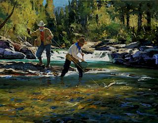 Brett James Smith (b. 1958) Bright Water Falls