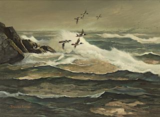 Daniel Logé (b. 1954) Whistlers Off the Rocks