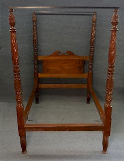ACANTHUS CARVED AMERICAN FEDERAL TESTER BED