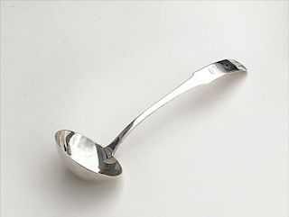 EARLY 19THC. COIN SILVER "SHEAF OF WHEAT " LADLE