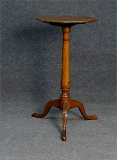 OCTAGONAL TOP CANDLE OR KETTLE STAND, LATE 18THC.