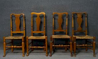 ASSEMBLED SET OF 4 HUDSON VALLEY DUCK FOOT CHAIRS