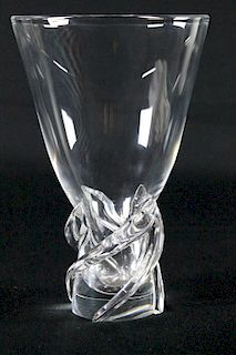 Steuben Crystal "Whirlpool" Vase