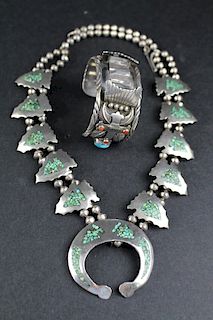 Two Native American Sterling Jewelry Pieces