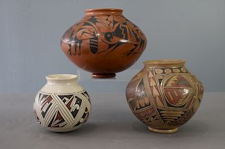 Three Mata Ortiz Pottery Vessels