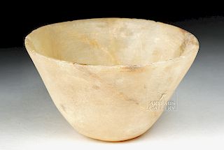 Egyptian Late Dynastic Banded Alabaster Bowl