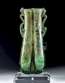 Fine Roman Glass Double Unguent - Lovely Iridescence!