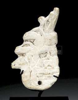 Chavin Shell Pendant - Anthropomorphic Face w/ Serpents